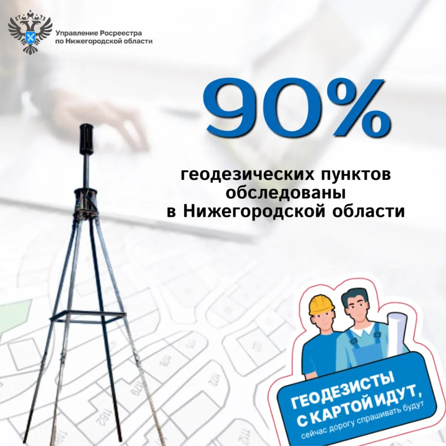 Более 3 тысяч зон геодезических пунктов под контролем  Нижегородского Росреестра